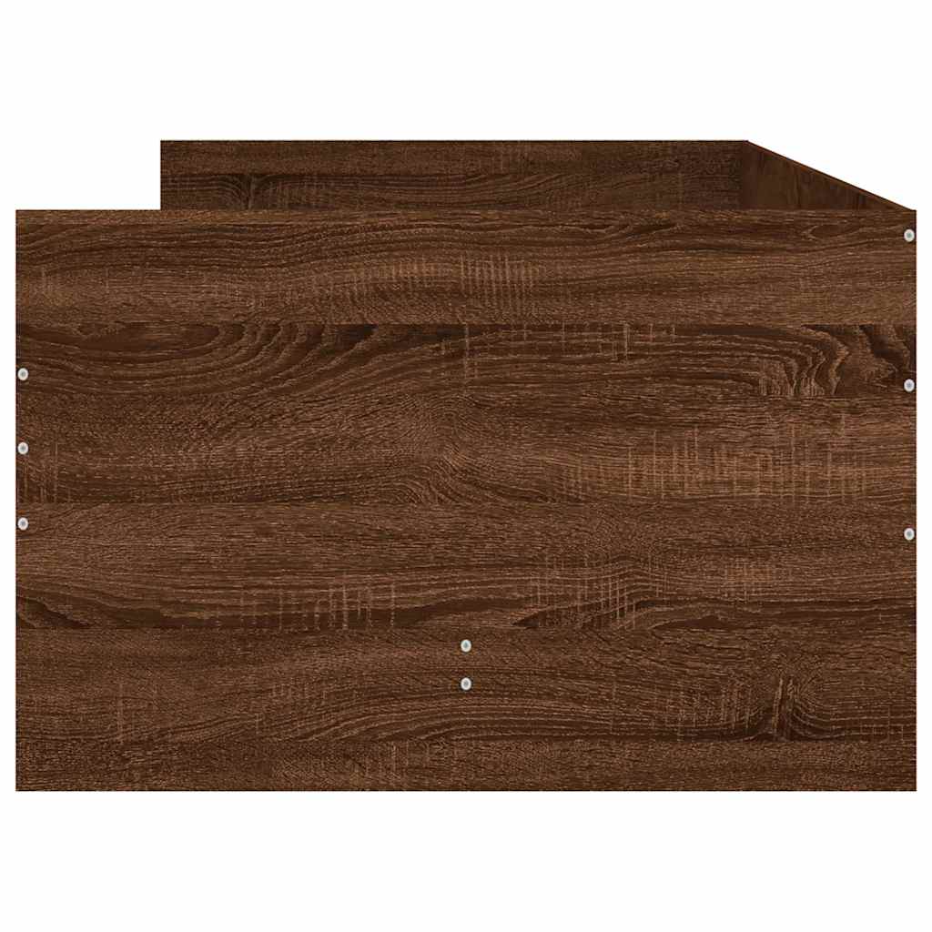 Okvir kreveta s ladicama boja smeđeg hrasta 90 x 190 cm
