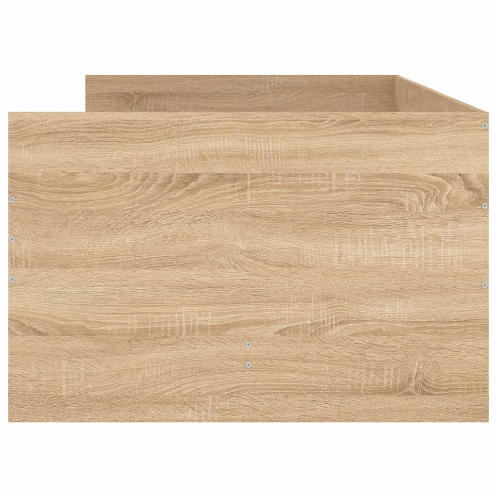 Okvir kreveta s ladicama boja hrasta 75 x 190 cm za jednu osobu