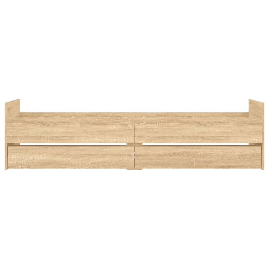 Okvir kreveta s ladicama boja hrasta 90x190 cm