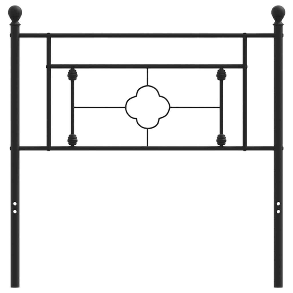 Metalno zamjensko uzglavlje crno 100 cm