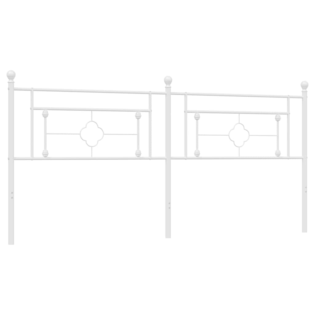 Metalno zamjensko uzglavlje bijelo 193 cm