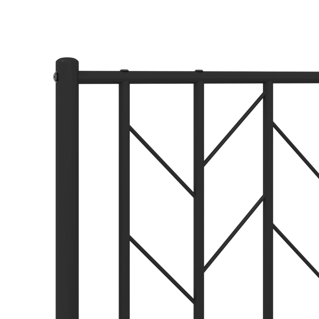 Metalno zamjensko uzglavlje crno 150 cm