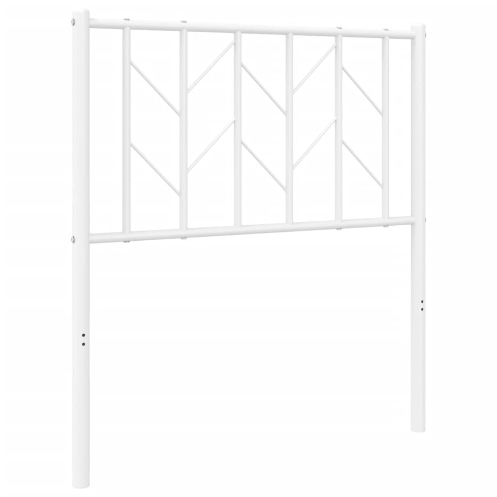 Metalno uzglavlje za krevet, bijelo, 75 cm