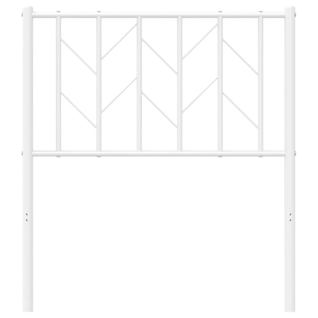 Metalno uzglavlje za krevet, bijelo, 75 cm