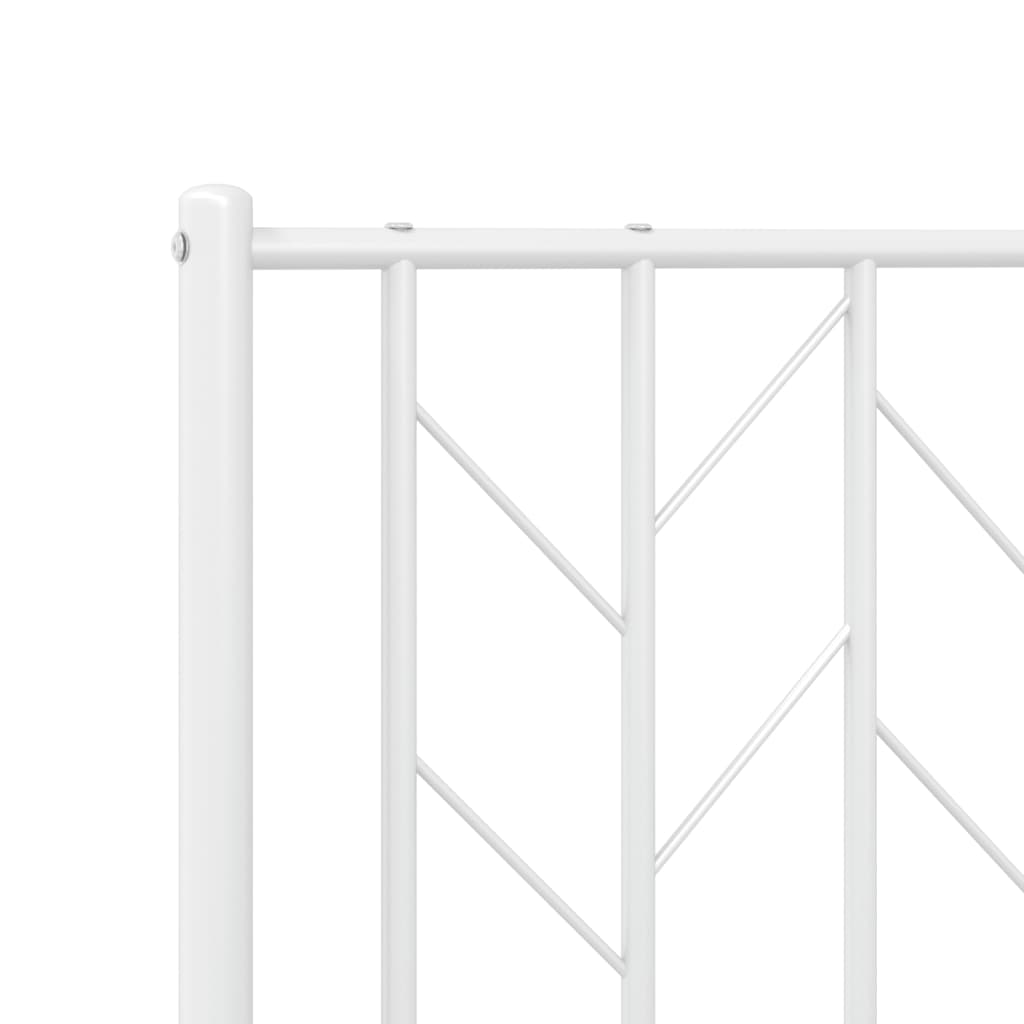 Metalno uzglavlje za krevet, bijelo, 75 cm