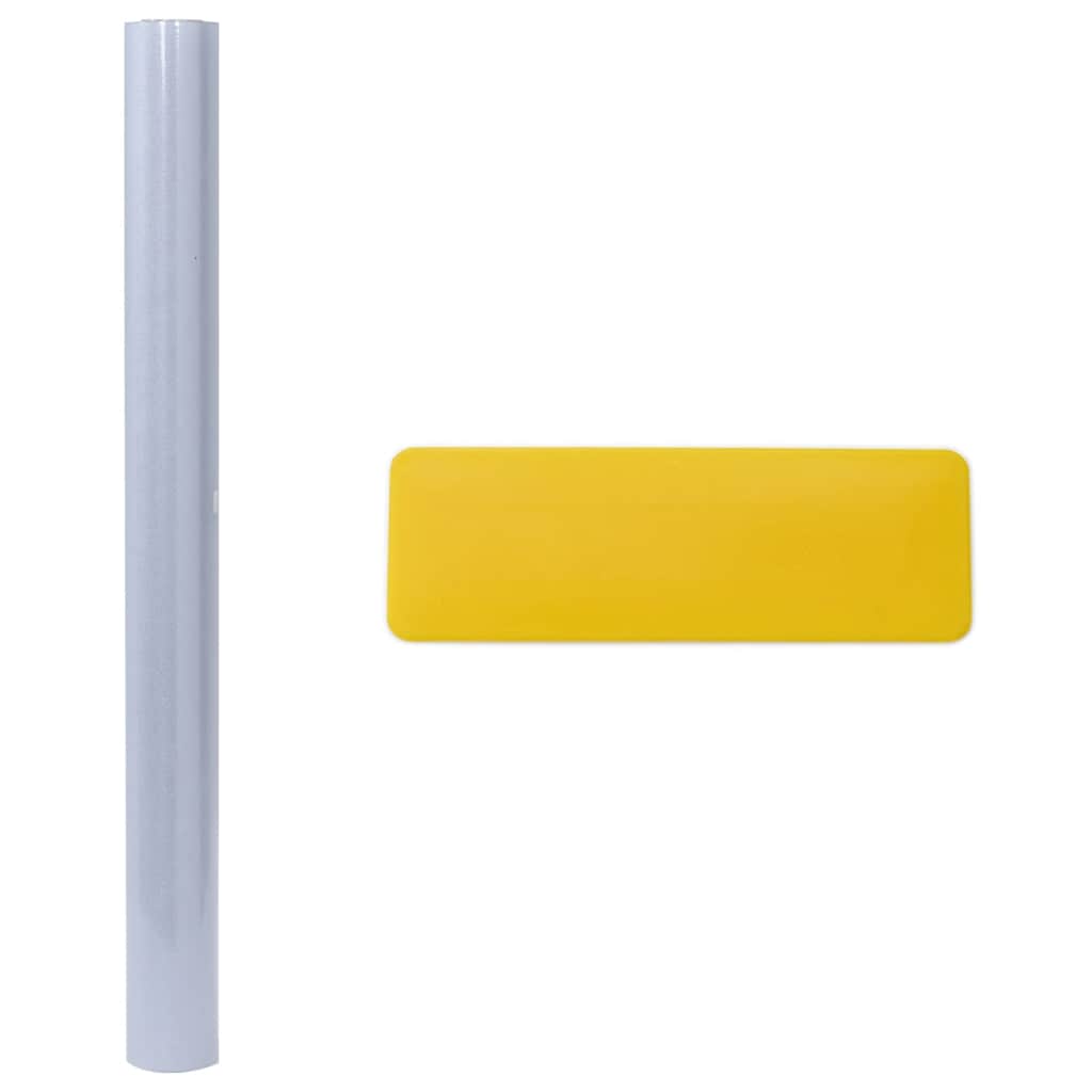 Prozorske folije statične 3 kom matirane sive PVC