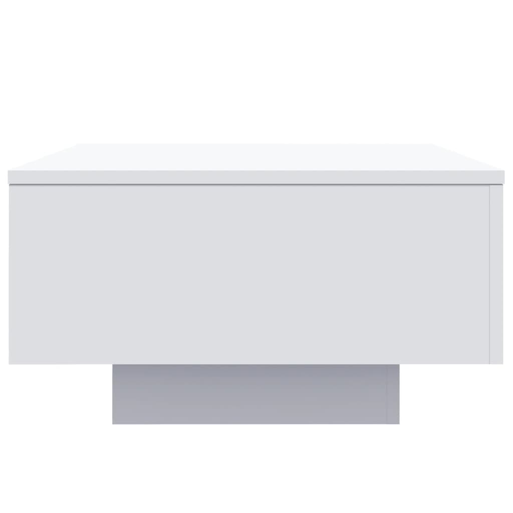 Stolić za kavu s LED svjetlima bijeli 55 x 55 x 31 cm