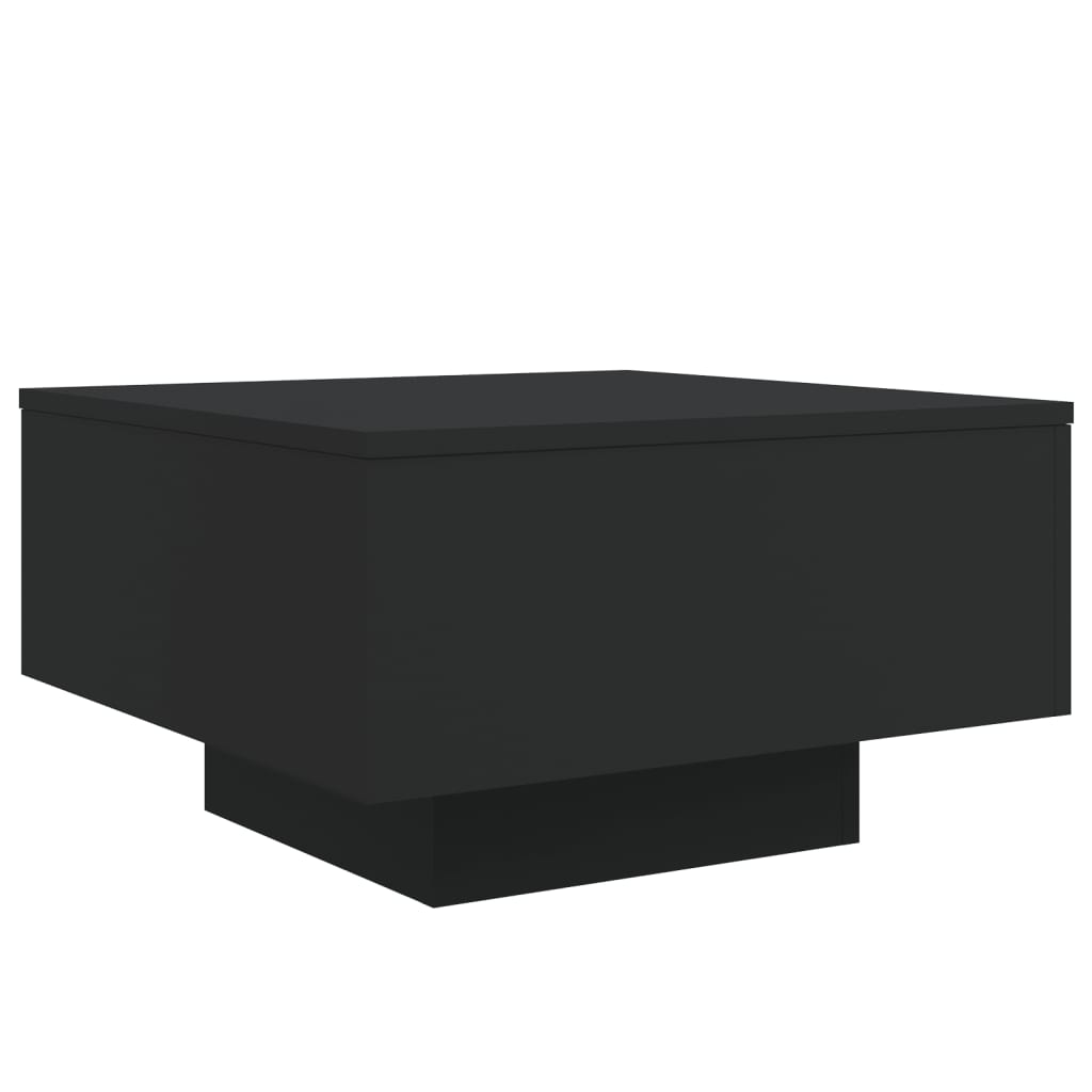 Stolić za kavu s LED svjetlima crni 55 x 55 x 31 cm