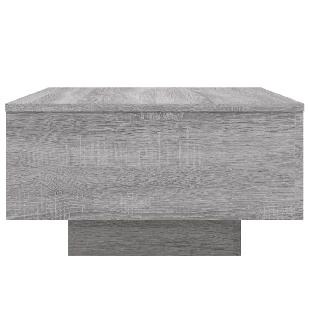 Stolić za kavu s LED svjetlima siva boja hrasta 55x55x31 cm