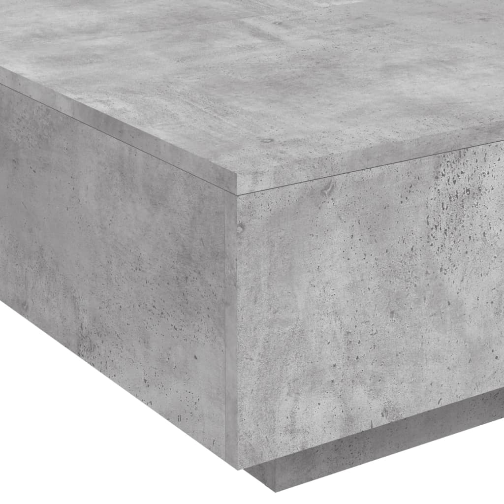 Stolić za kavu siva boja betona 80x80x31 cm konstruirano drvo