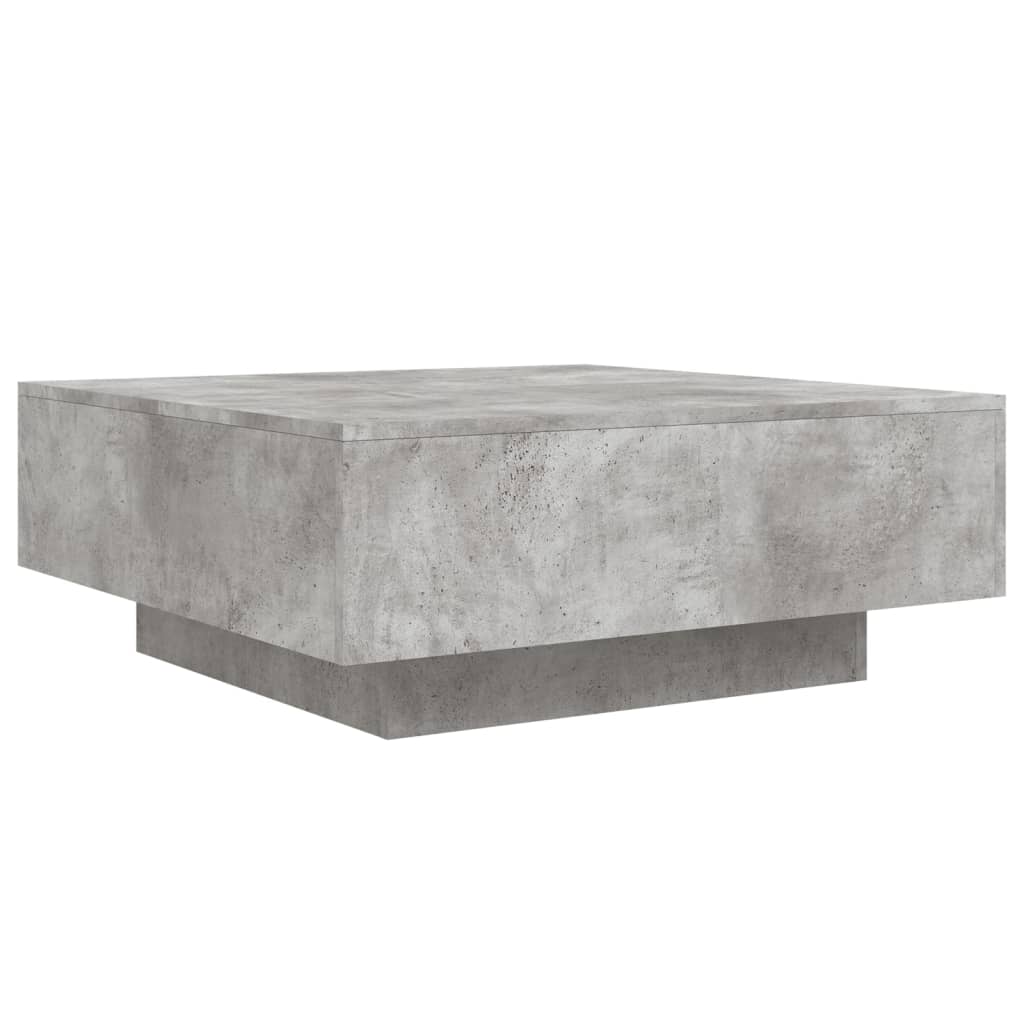 Stolić za kavu s LED svjetlima sivi boja betona 80x80x31 cm