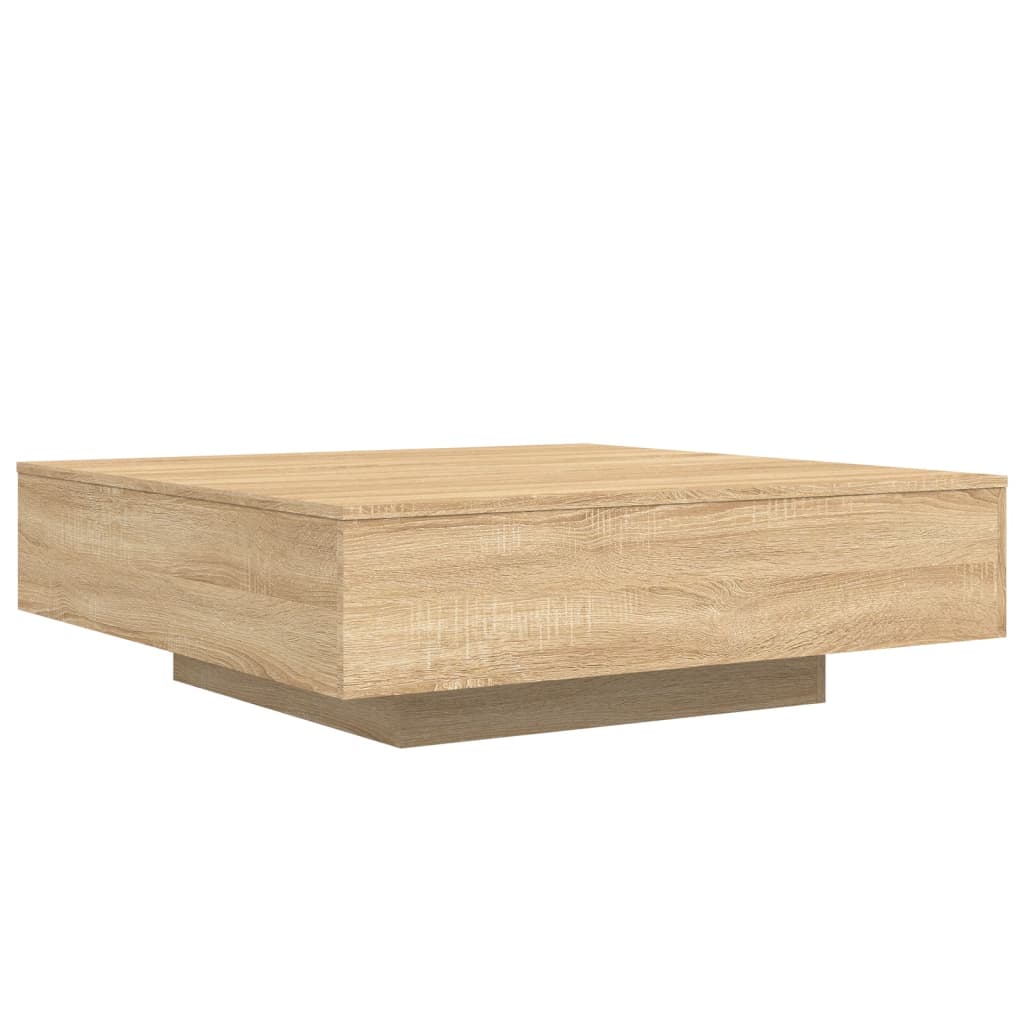 Stolić za kavu boja hrasta 100x100x31 cm konstruirano drvo