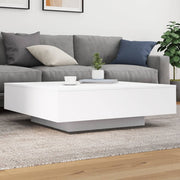 Stolić za kavu s LED svjetlima bijeli 100x100x31 cm