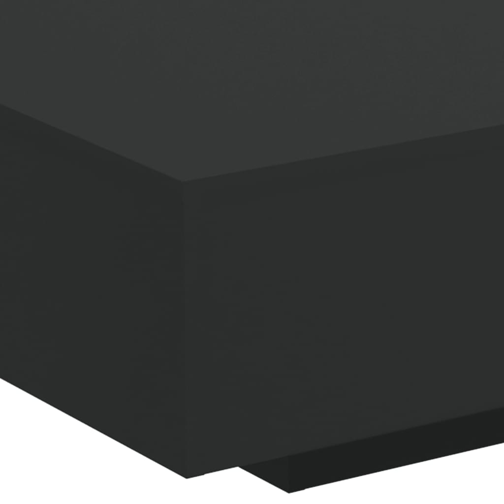 Stolić za kavu s LED svjetlima crni 85x55x31 cm