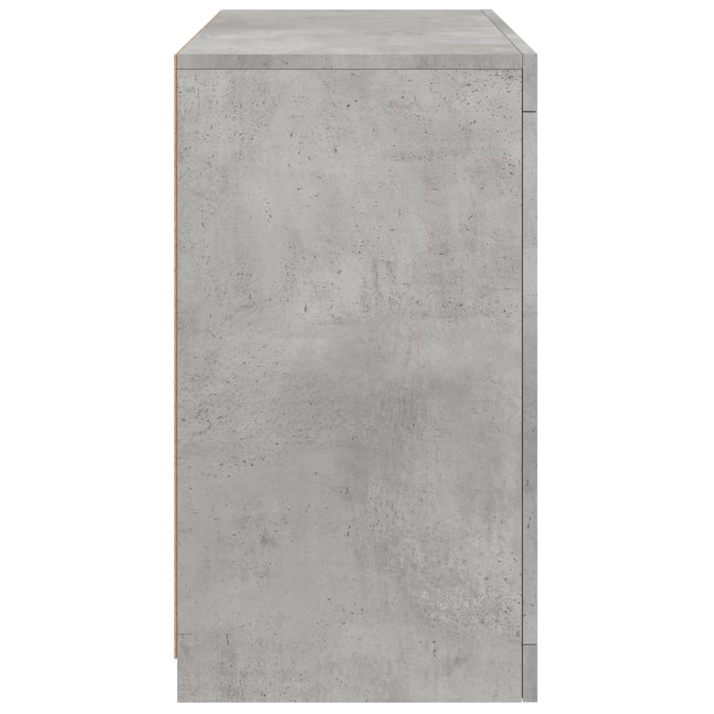 Komoda s LED svjetlima siva boja betona 60,5x37x67 cm