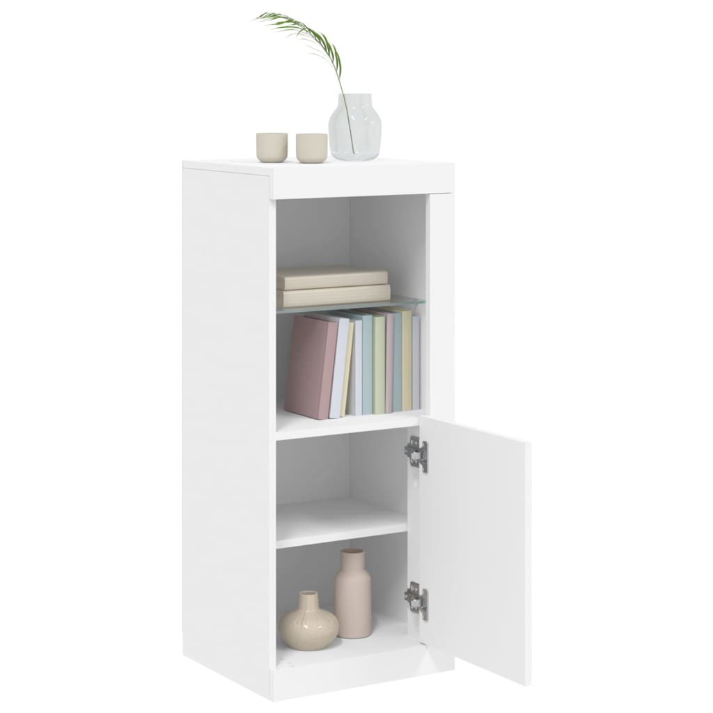 Komoda s LED svjetlima bijela 41x37x100 cm