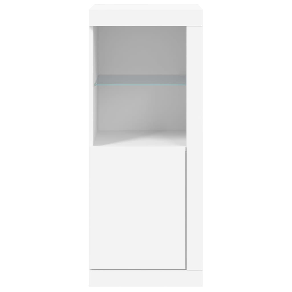 Komoda s LED svjetlima bijela 41x37x100 cm