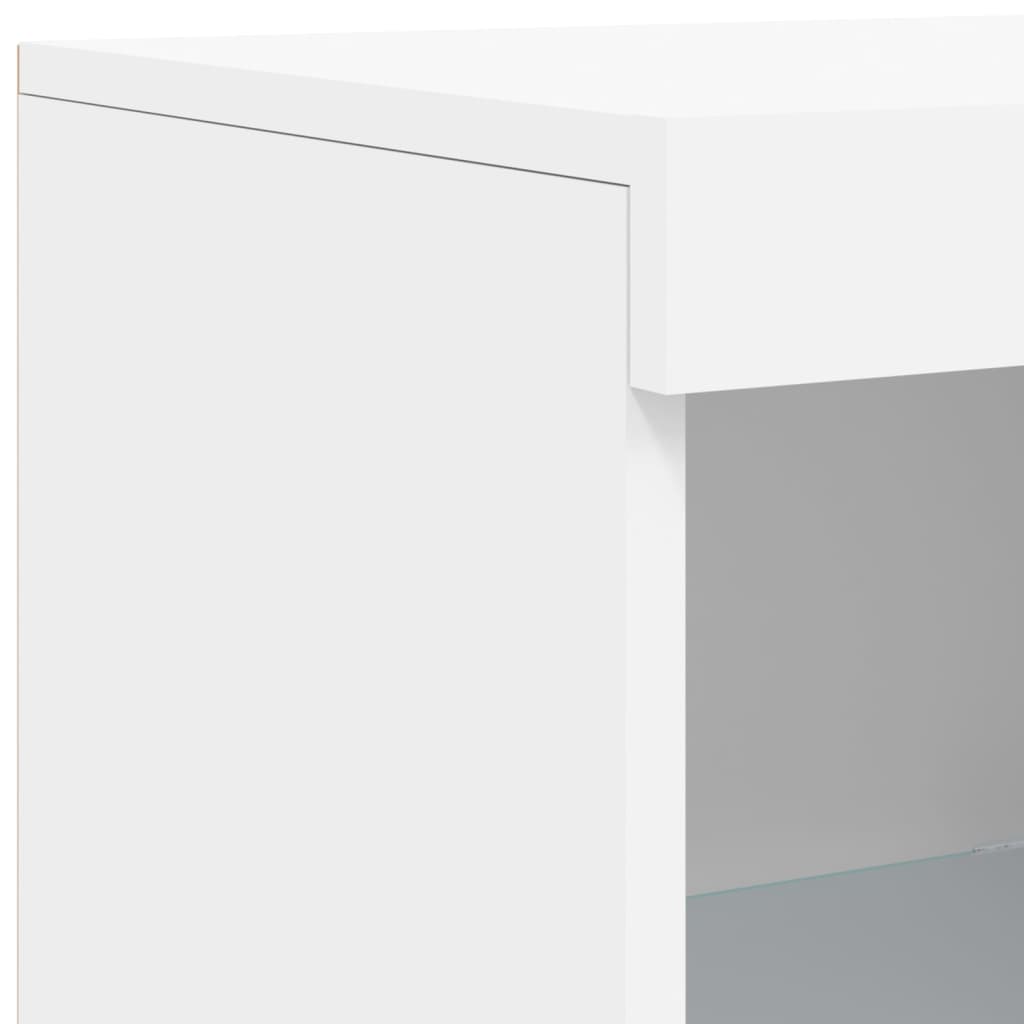 Komoda s LED svjetlima bijela 41x37x100 cm