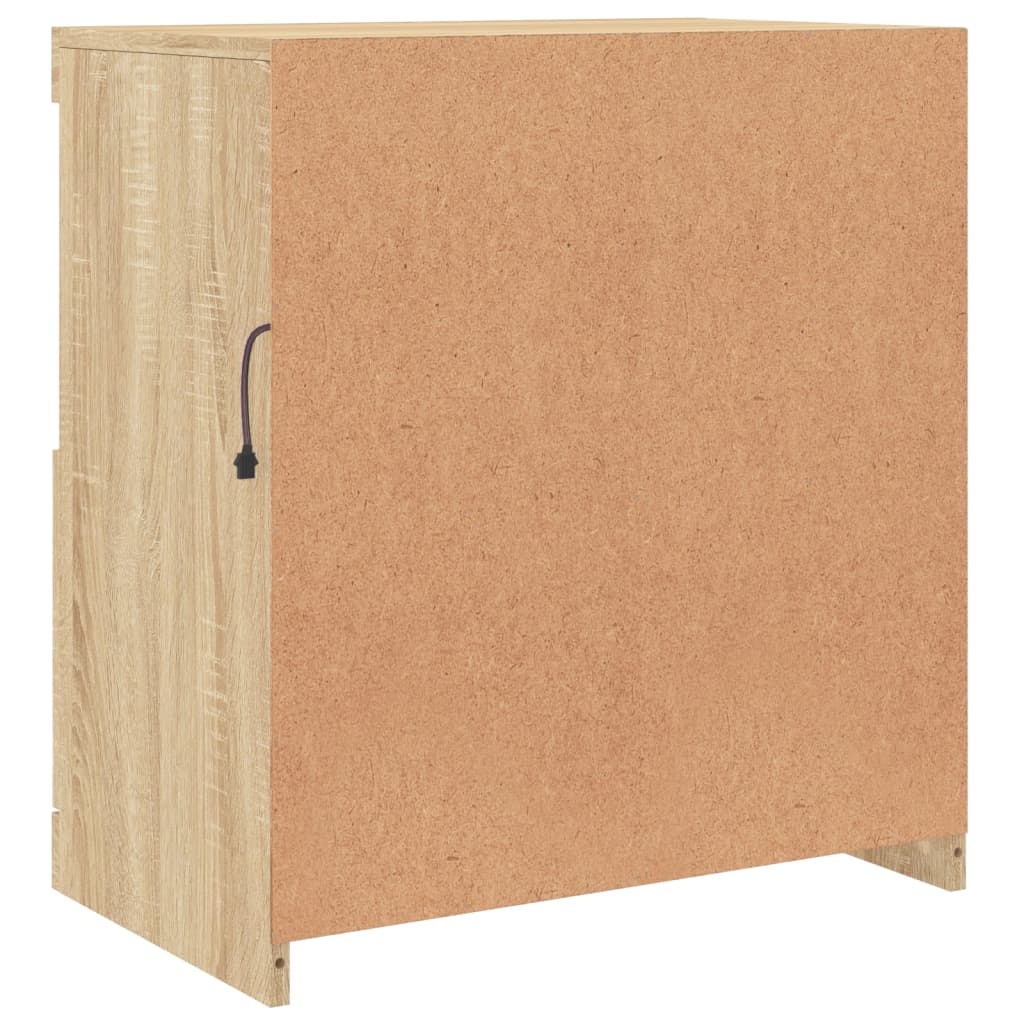 Komoda s LED svjetlima boja hrasta sonome 60x37x67 cm