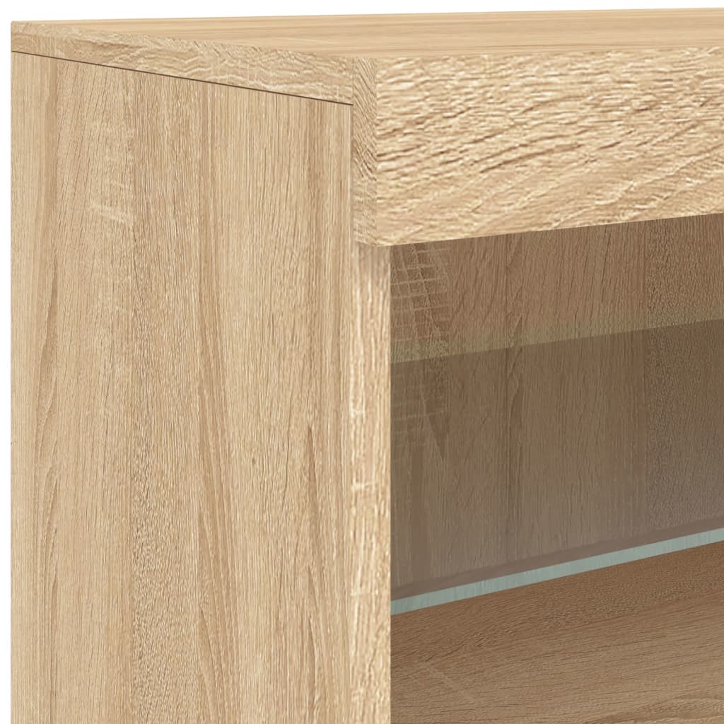 Komoda s LED svjetlima boja hrasta sonome 60x37x67 cm