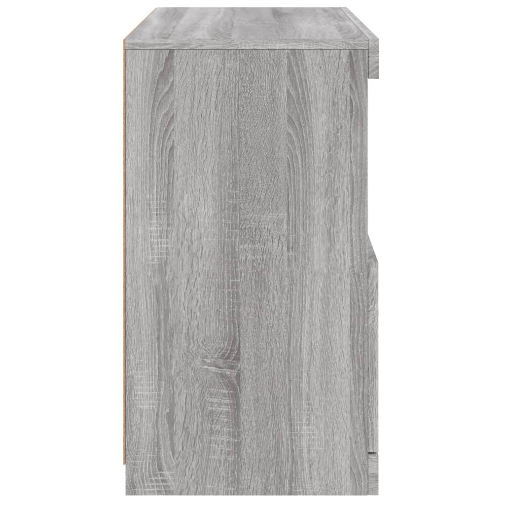 Komoda s LED svjetlima boja sivog hrasta 60 x 37 x 67 cm