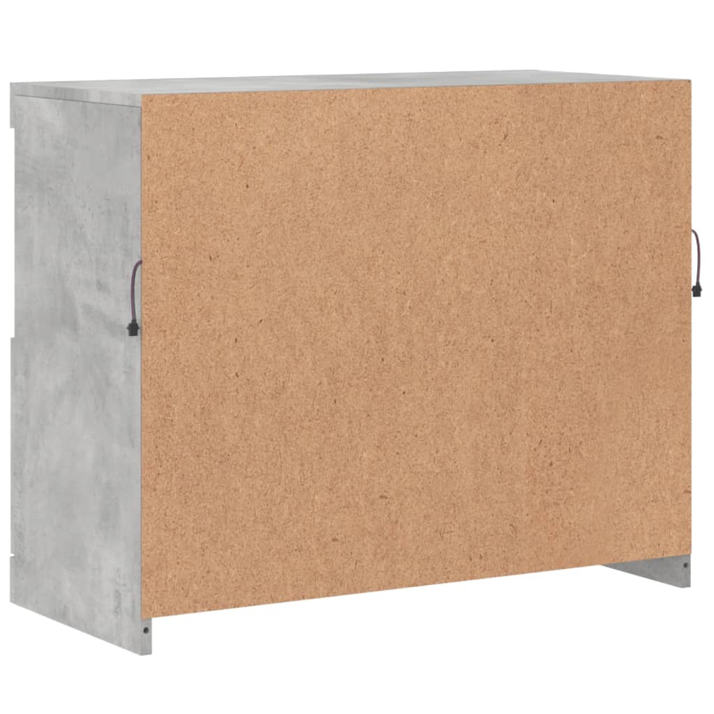 Komoda s LED svjetlima siva boja betona 81x37x67 cm