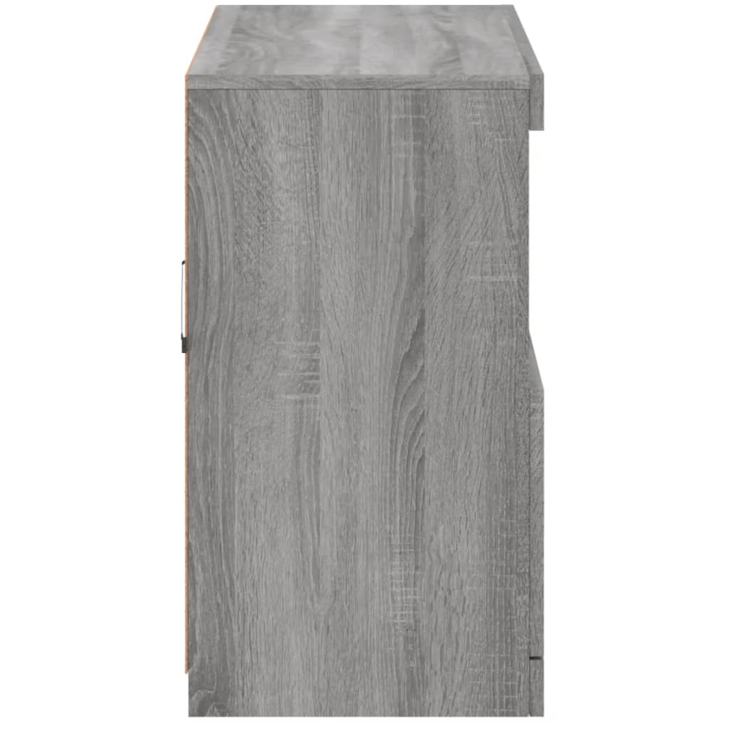 Komoda s LED svjetlima boja sivog hrasta 81x37x67 cm