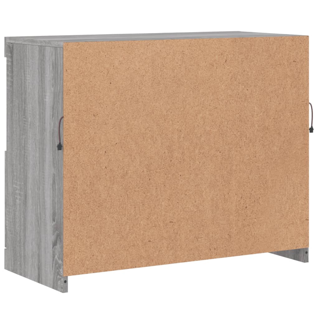 Komoda s LED svjetlima boja sivog hrasta 81x37x67 cm