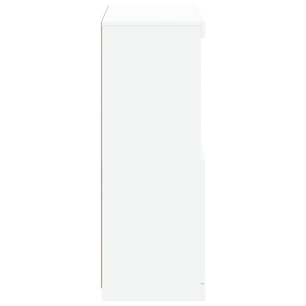 Komoda s LED svjetlima bijela 60,5x37x100 cm