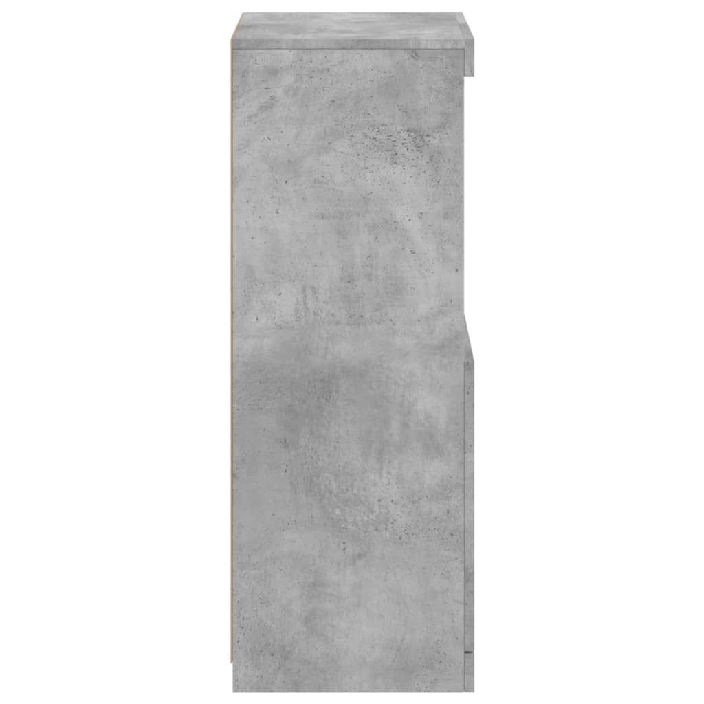 Komoda s LED svjetlima siva boja betona 41x37x100 cm