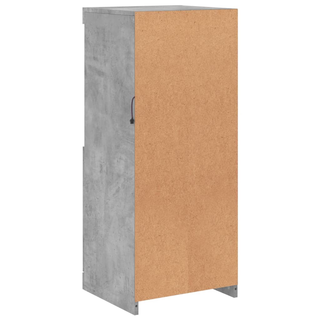 Komoda s LED svjetlima siva boja betona 41x37x100 cm