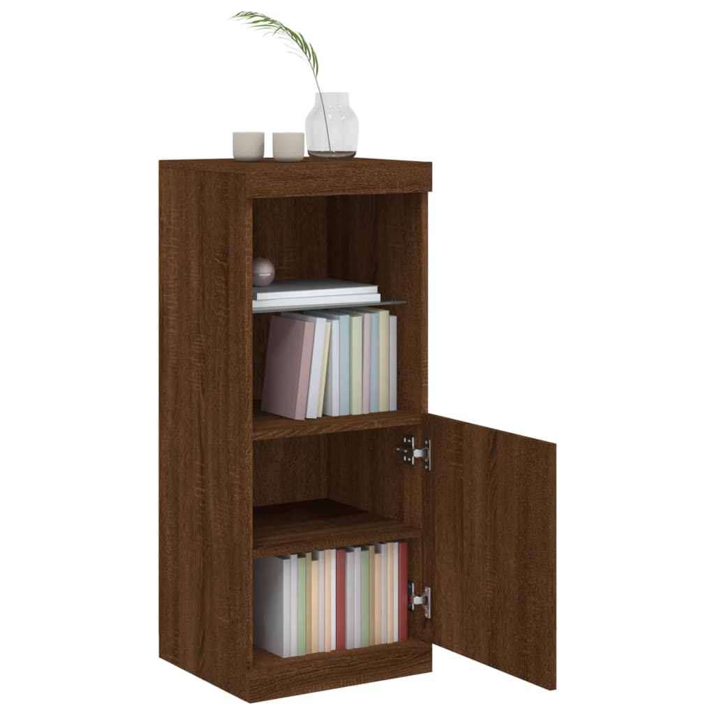 Komoda s LED svjetlima boja smeđeg hrasta 41x37x100 cm