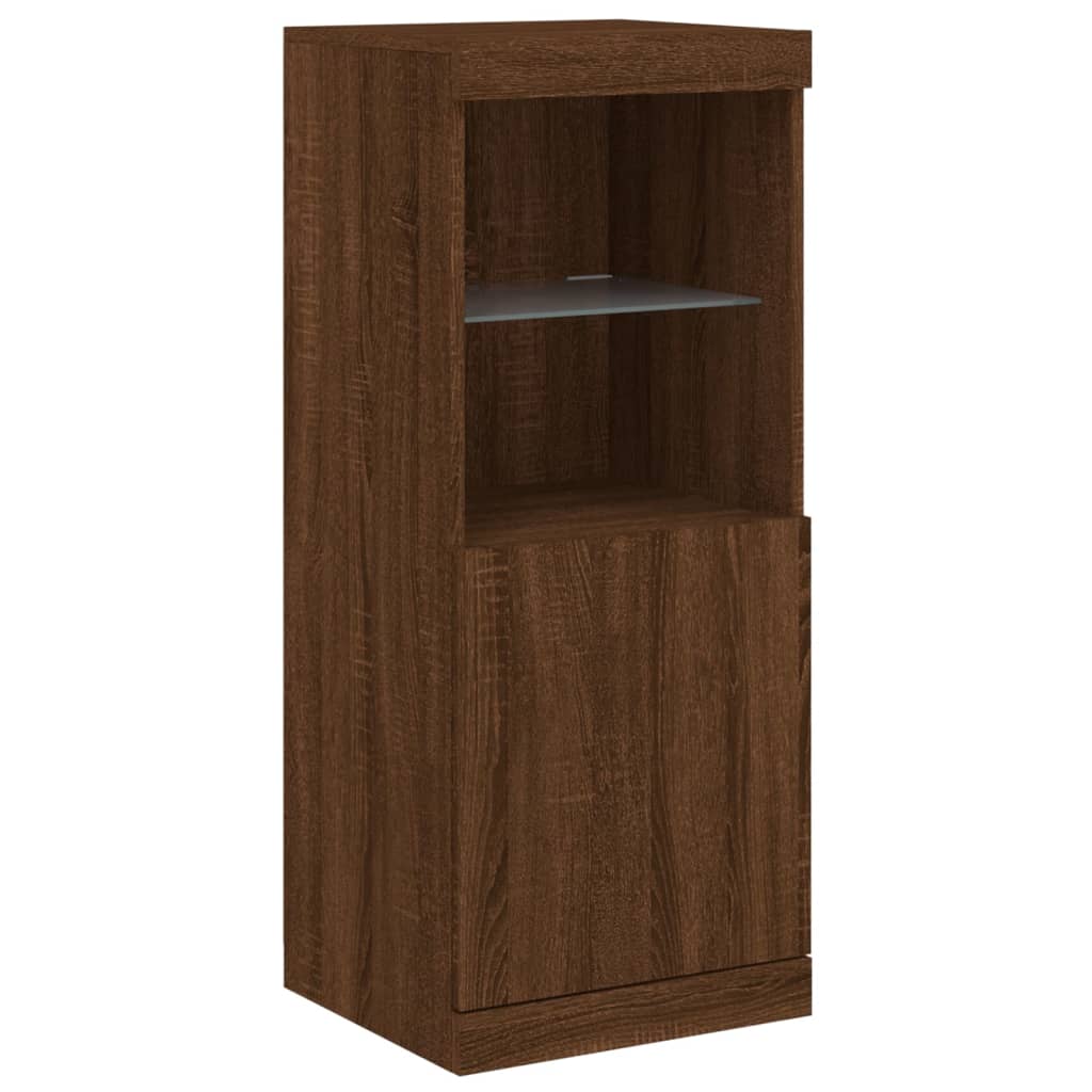 Komoda s LED svjetlima boja smeđeg hrasta 41x37x100 cm