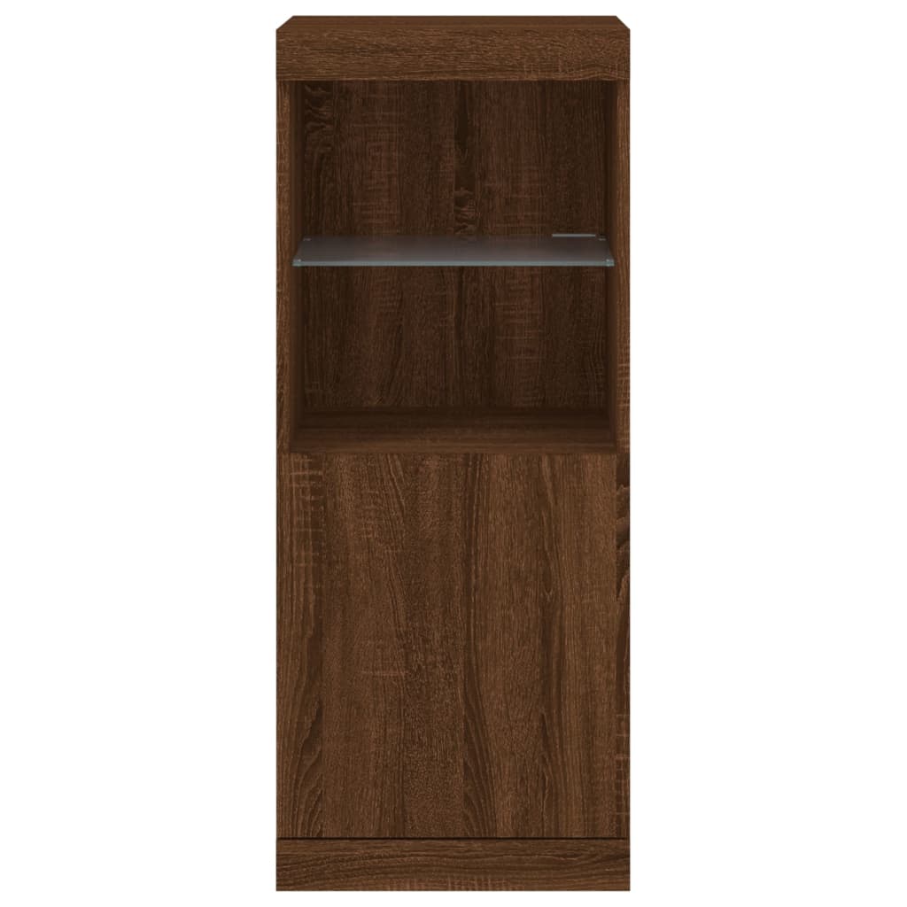 Komoda s LED svjetlima boja smeđeg hrasta 41x37x100 cm