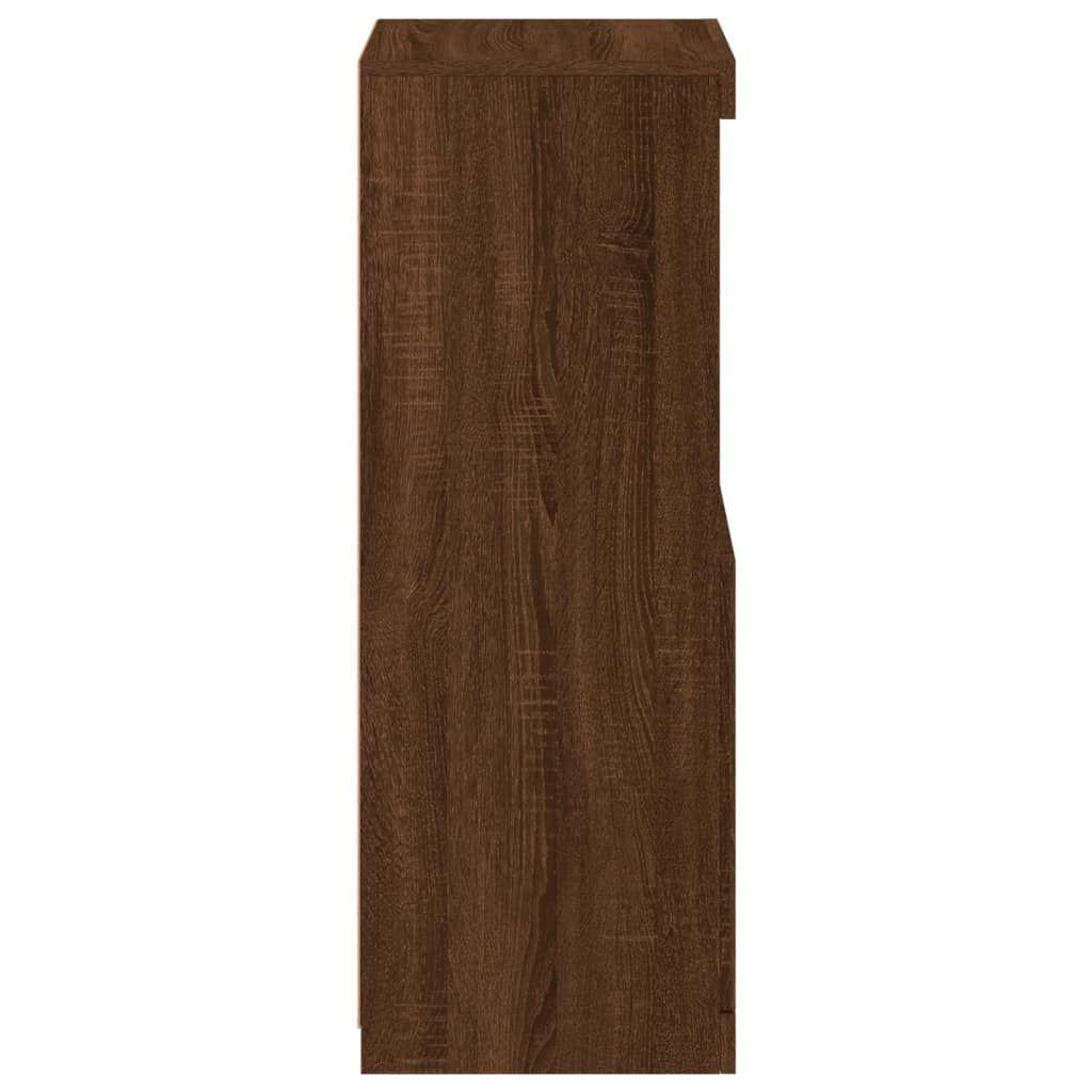 Komoda s LED svjetlima boja smeđeg hrasta 41x37x100 cm