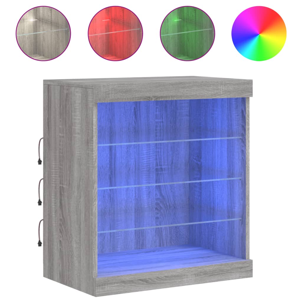 Komoda s LED svjetlima 60,5x37x67 cm