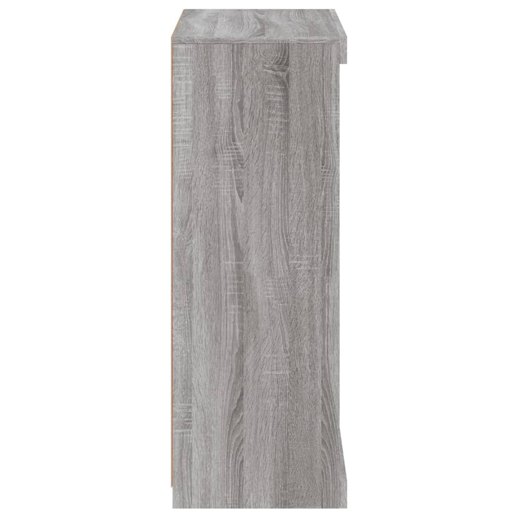 Komoda s LED svjetlima boja sivog hrasta 60,5x37x100 cm