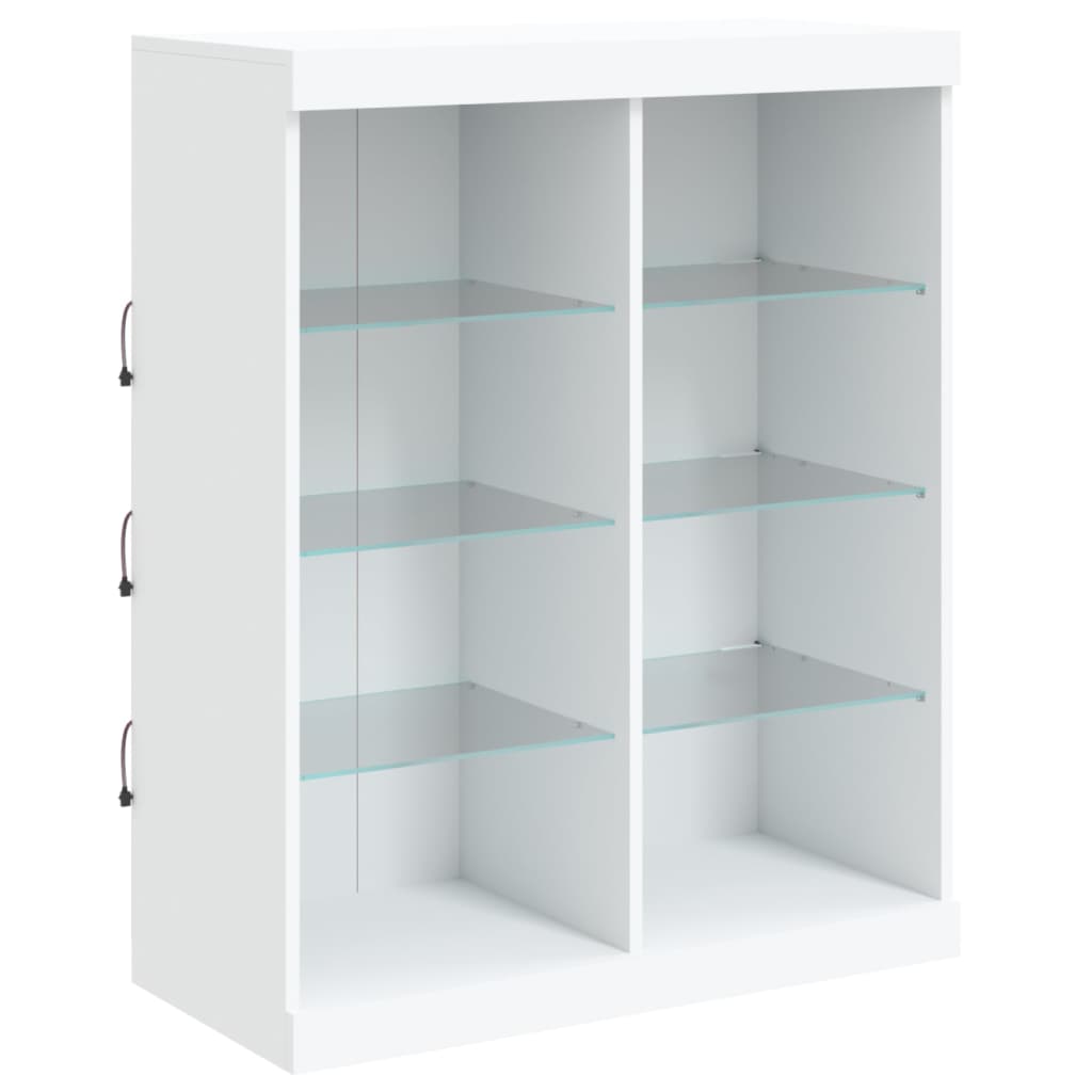 Komoda s LED svjetlima bijela 81x37x100 cm