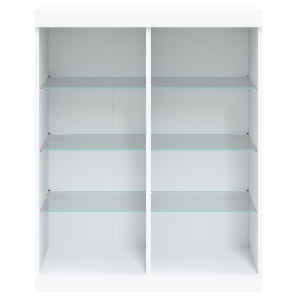 Komoda s LED svjetlima bijela 81x37x100 cm
