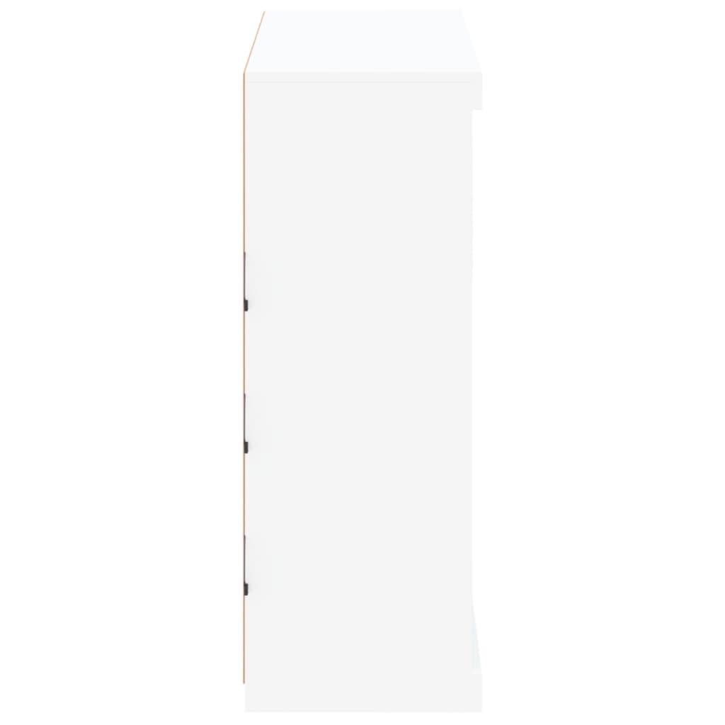 Komoda s LED svjetlima bijela 81x37x100 cm
