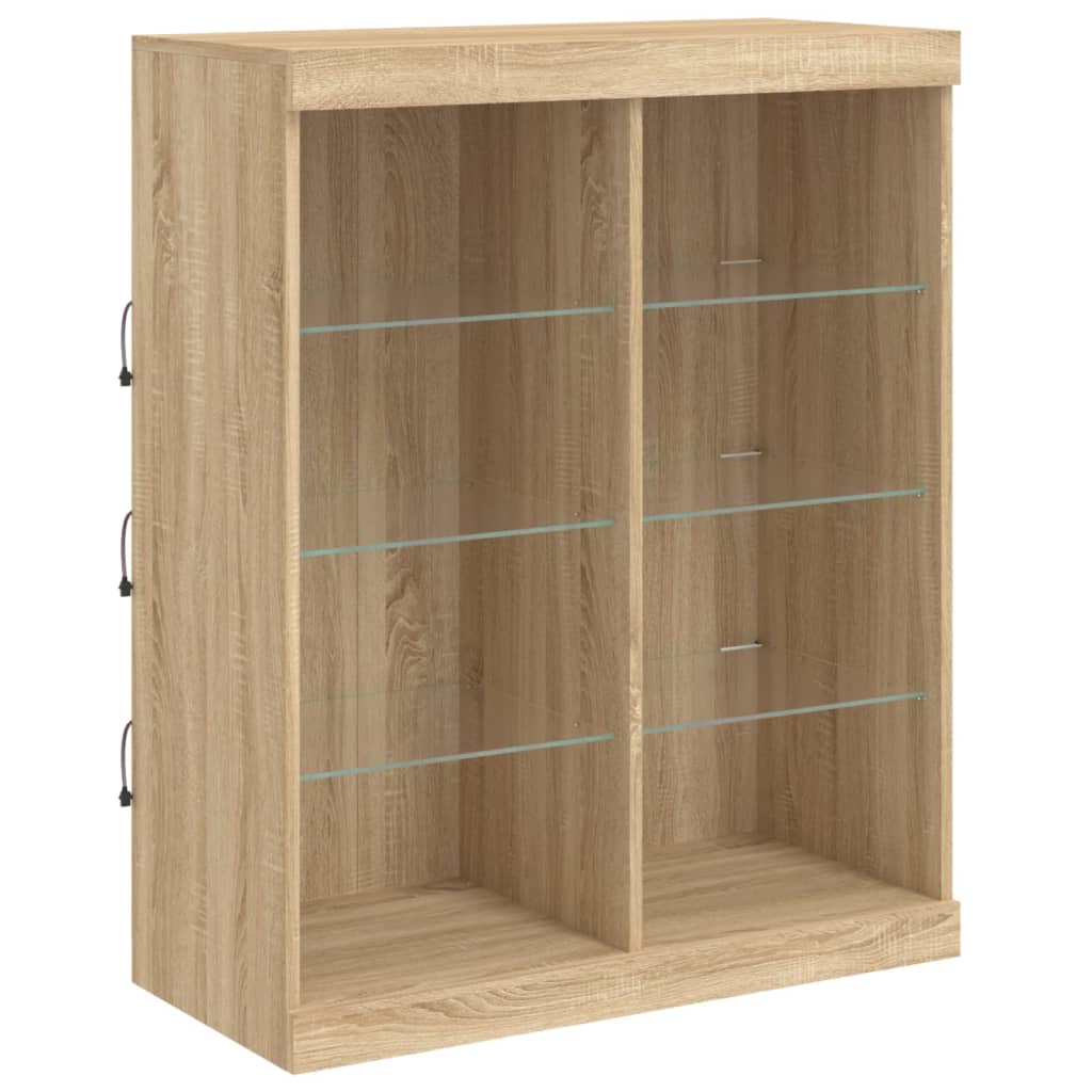 Komoda s LED svjetlima boja hrasta sonome 81x37x100 cm