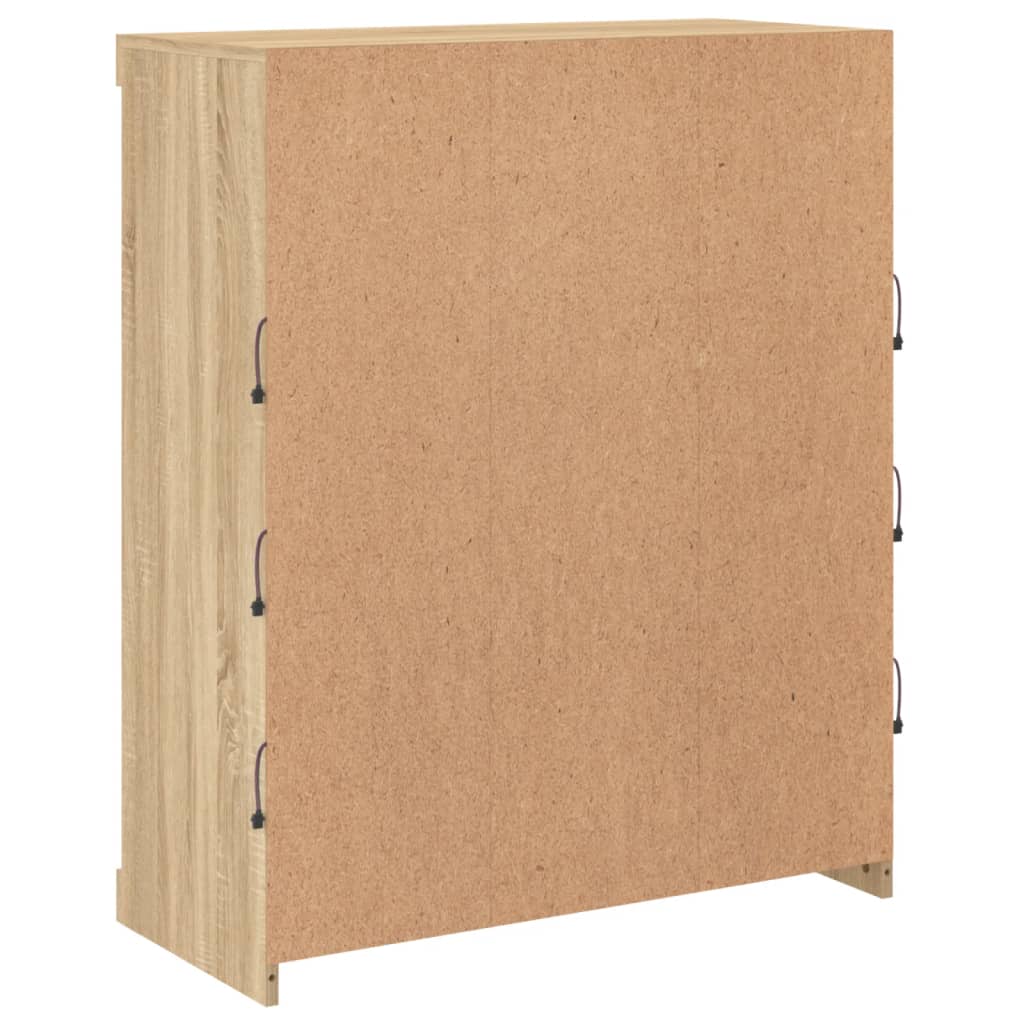 Komoda s LED svjetlima boja hrasta sonome 81x37x100 cm