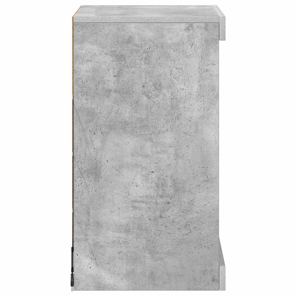 Komoda s LED svjetlima siva boja betona 41x37x67 cm