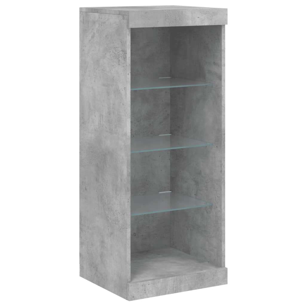 Komoda s LED svjetlima siva boja betona 41x37x100 cm
