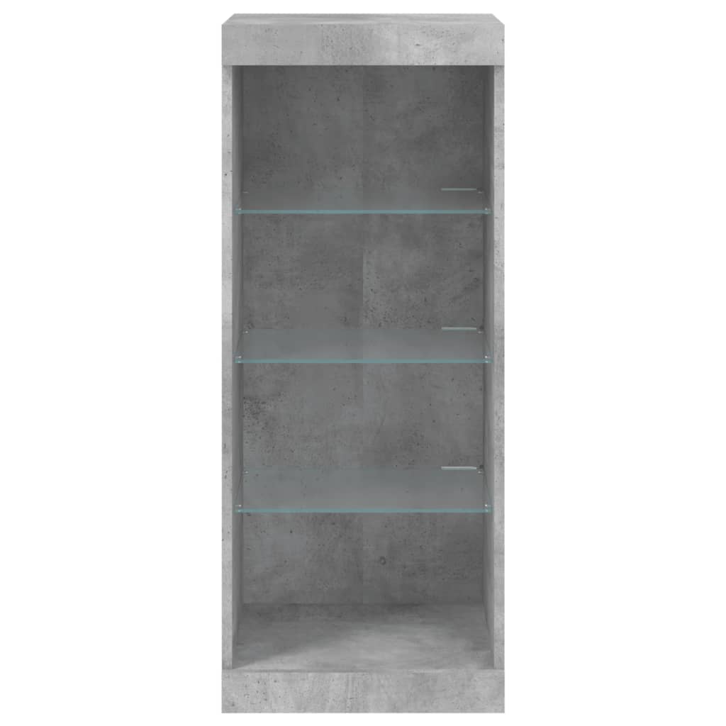 Komoda s LED svjetlima siva boja betona 41x37x100 cm