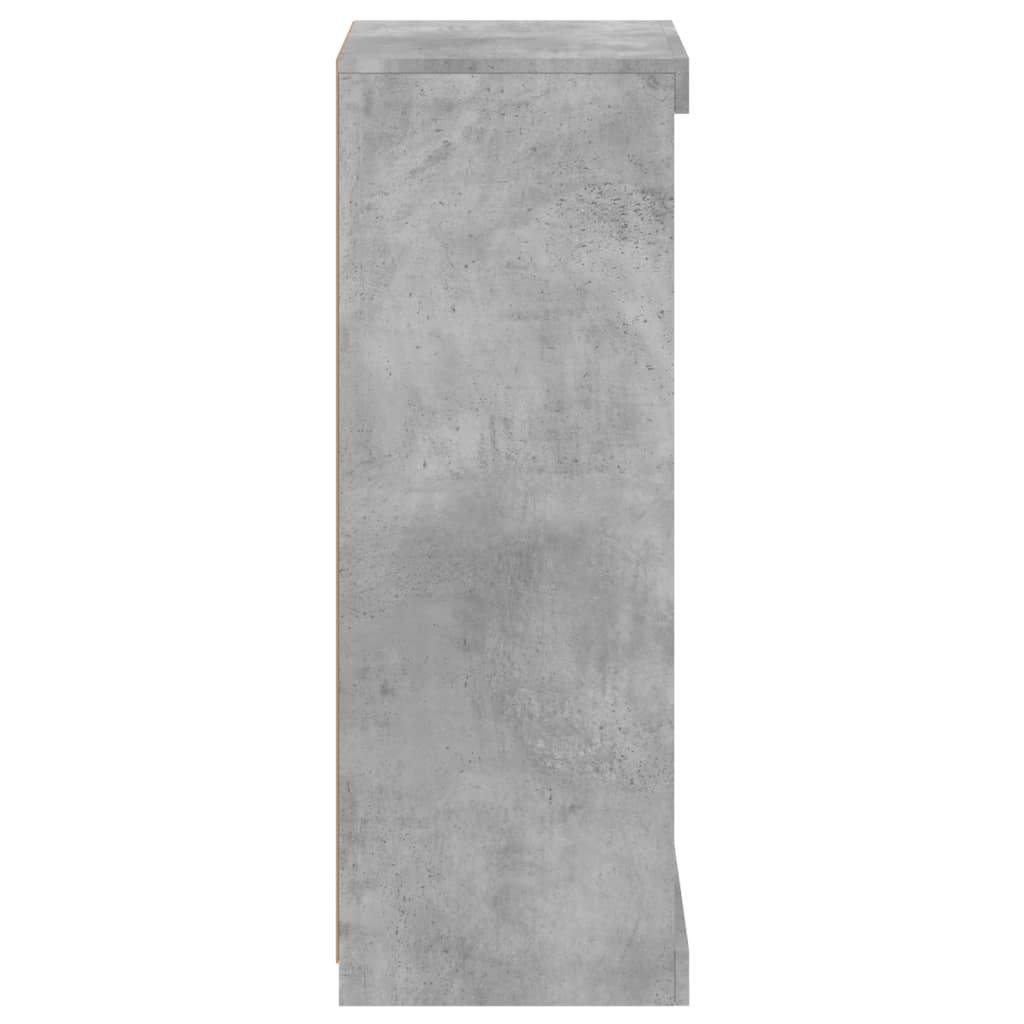 Komoda s LED svjetlima siva boja betona 41x37x100 cm