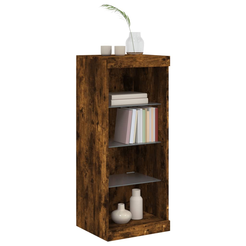 Komoda s LED svjetlima boja dimljenog hrasta 41x37x100 cm