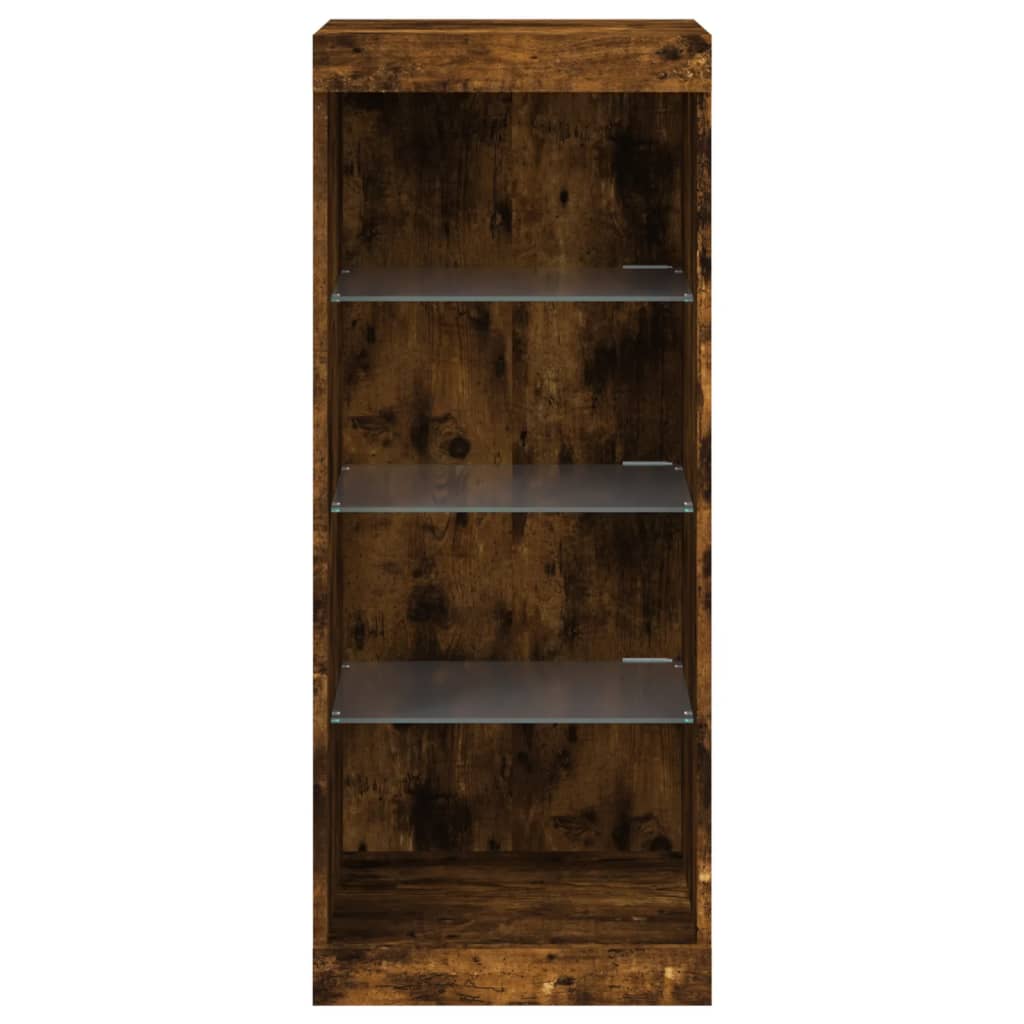 Komoda s LED svjetlima boja dimljenog hrasta 41x37x100 cm