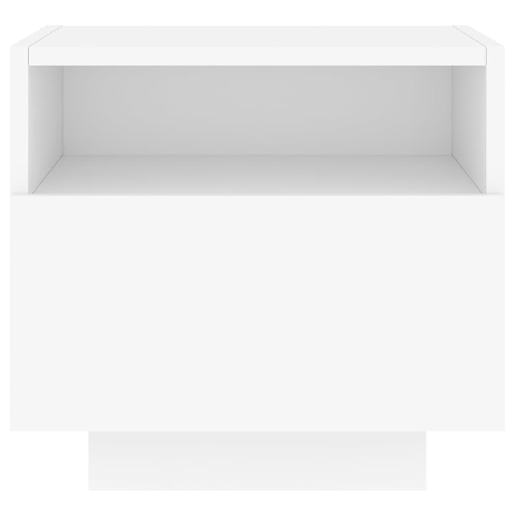 Noćni ormarići s LED svjetlima 2 kom bijeli 40 x 39 x 37 cm