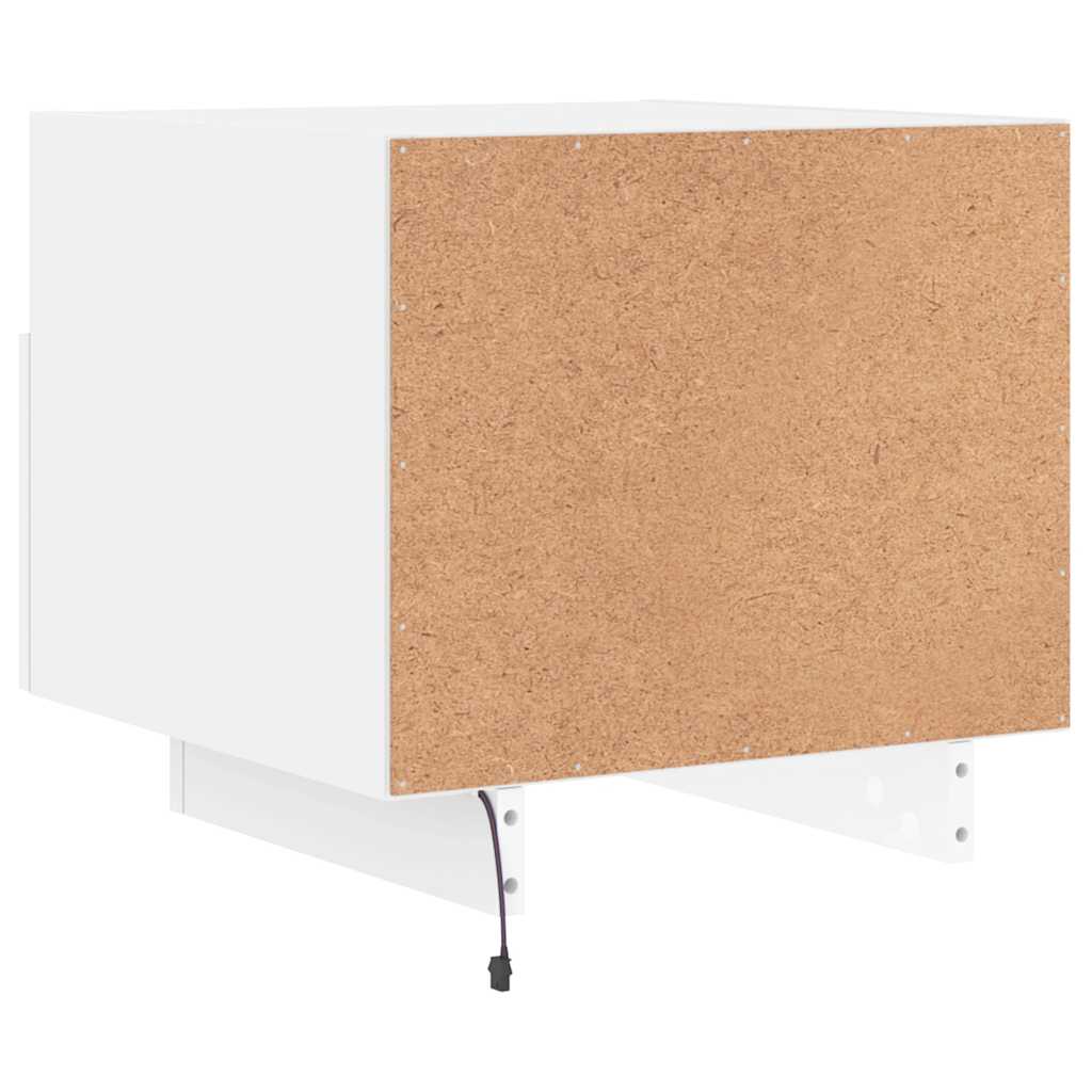 Noćni ormarići s LED svjetlima 2 kom bijeli 40 x 39 x 37 cm